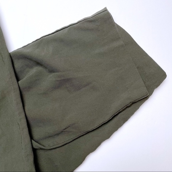 Hunter Green Paperbag High Waist Tie Pants - Picture 3 of 4